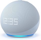 Parlante inteligente Amazon Echo Dot (5.ª generación, modelo de 2022) con reloj y Alexa | Azul Nube