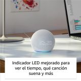 Parlante inteligente Amazon Echo Dot (5.ª generación, modelo de 2022) con reloj y Alexa | Azul Nube