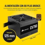 Fuente de poder Corsair CV750 80+ Bronze