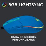 Mouse Logitech G203 RGB LIGHTSYNC Azul