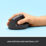 Mouse Logitech Lift Vertical Ergonómico Grafito