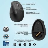 Mouse Logitech Lift Vertical Ergonómico Grafito