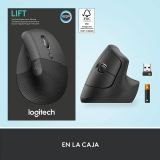 Mouse Logitech Lift Vertical Ergonómico Grafito