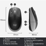 Mouse Logitech M190 inalámbrico Gris