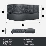 Teclado Logitech ERGO K860 Ergonómico Inalámbrico 