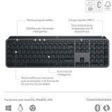 Teclado Logitech MX Keys S Grafito inalámbrico