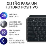 Teclado Logitech MX Keys S Grafito inalámbrico