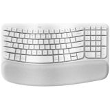 Teclado Logitech Wave Keys Inalámbrico Ergonómico Blanco