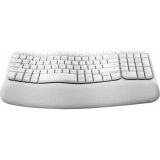 Teclado Logitech Wave Keys Inalámbrico Ergonómico Blanco