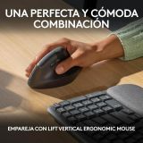 Teclado Logitech Wave Keys Inalámbrico Ergonómico Negro